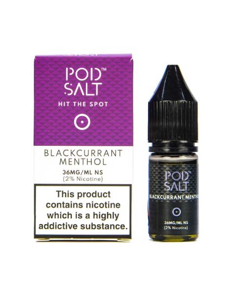 Blackcurrant Menthol Nic Salt E-Liquid by Pod Salt