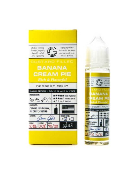 Banana Cream Pie Shortfill E-Liquid by Glas