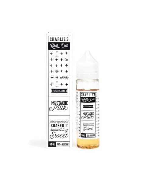 Mustache Milk Shortfill E-Liquid by Charlies Chalk Dust
