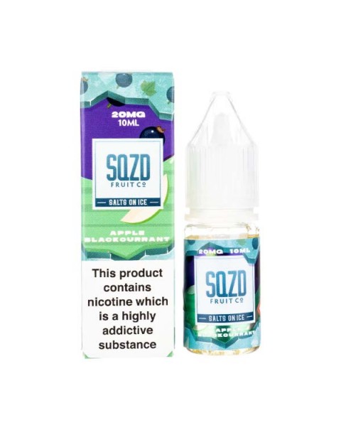 Apple Blackcurrant on Ice Nic Salt E-Liquid by SQZD Fruit Co