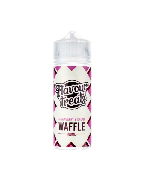 Strawberry & Cream Waffle 100ml Shortfill E-Liquid by Flavour Treats