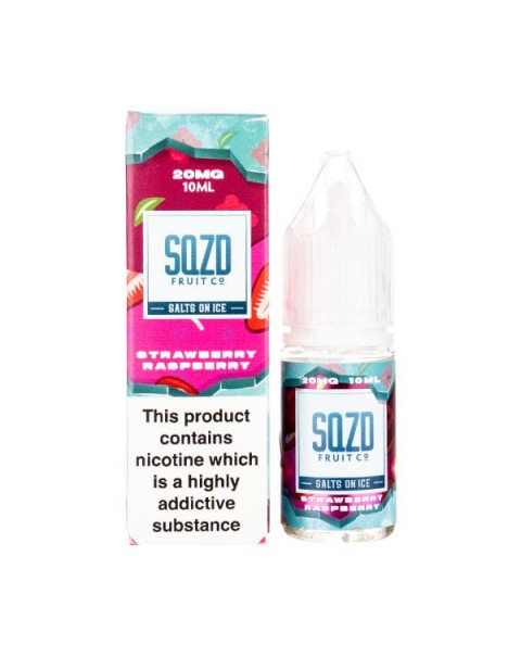 Strawberry Raspberry On Ice Nic Salt E-Liquid by SQZD Fruit Co