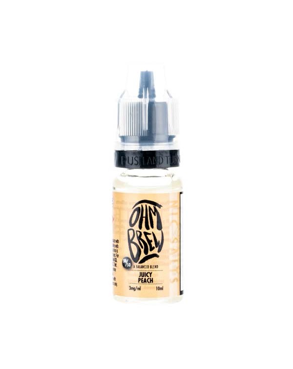 Juicy Peach Nic Salt E-Liquid by Ohm Brew