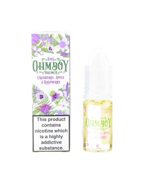 Cranberry, Apple and Raspberry Nic Salt E-Liquid by Ohm Boy