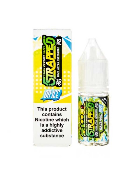 Sour Apple Refresher ON ICE Nic Salt E-Liquid by Strapped