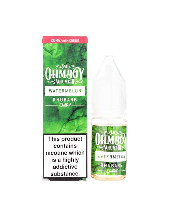 Watermelon Rhubarb Nic Salt E-Liquid by Ohm Boy