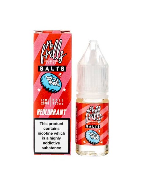 Redcurrant Nic Salt E-Liquid by No Frills Bottle Pops