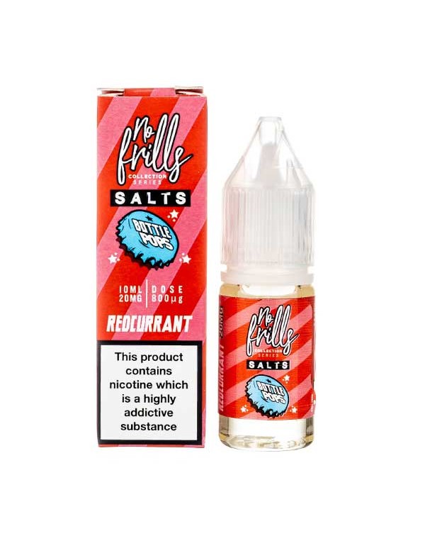 Redcurrant Nic Salt E-Liquid by No Frills Bottle P...