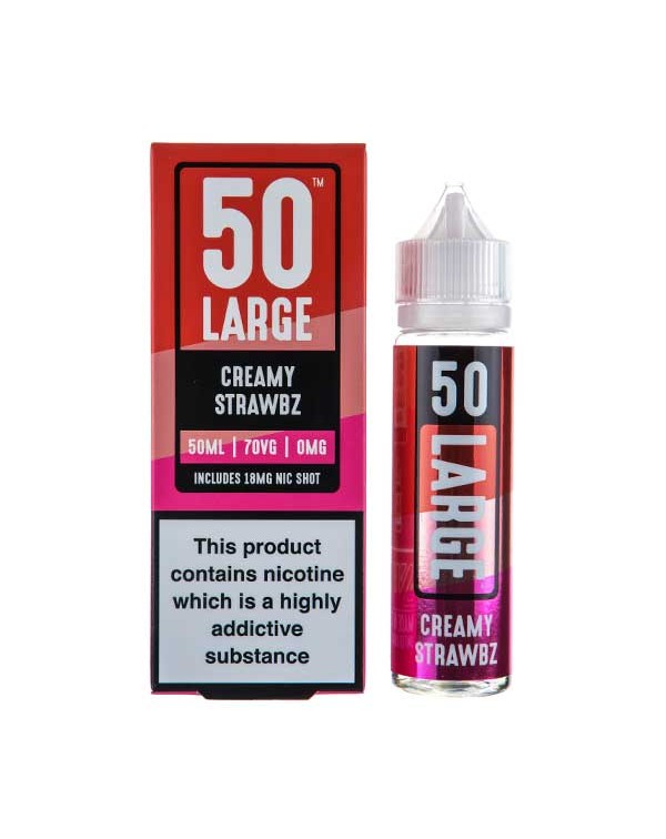 Creamy Strawbz Shortfill E-Liquid by 50 Large