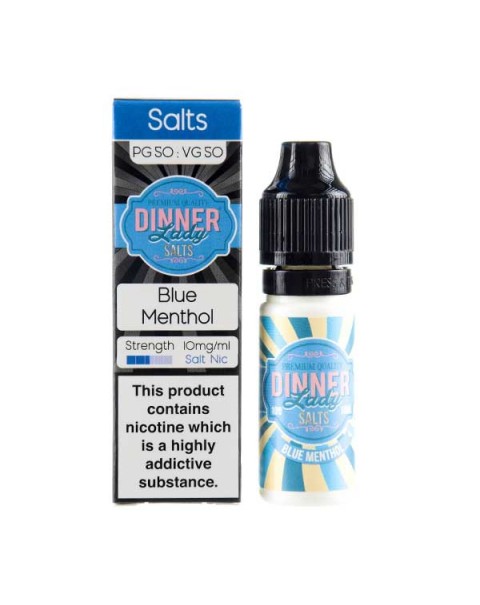 Blue Menthol Nic Salt E-Liquid by Dinner Lady