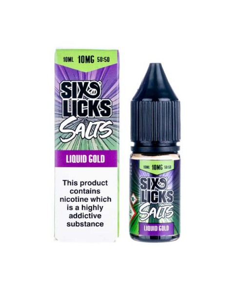 Liquid Gold Nic Salt E-Liquid by Six Licks