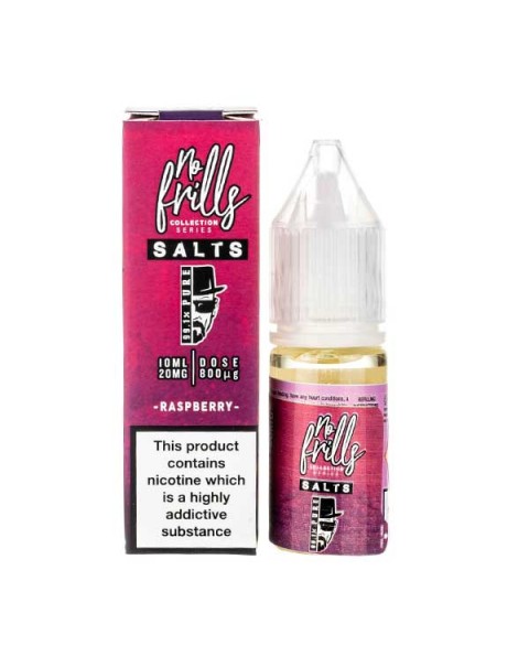 Raspberry Nic Salt E-Liquid by No Frills 99.1% Pure