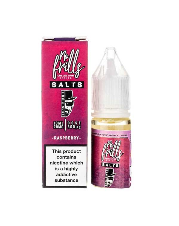 Raspberry Nic Salt E-Liquid by No Frills 99.1% Pur...