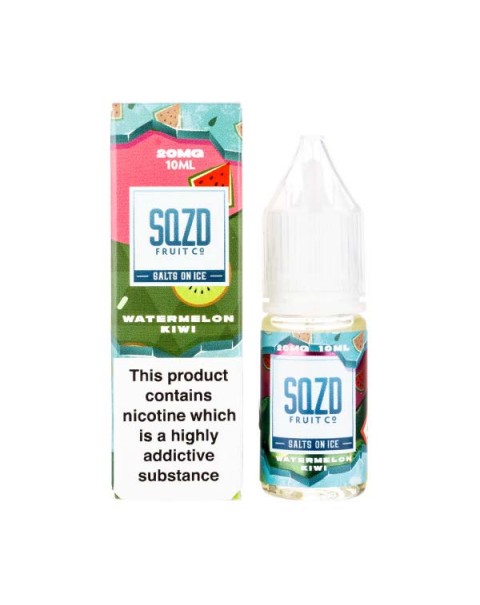 Watermelon Kiwi On Ice Nic Salt E-Liquid by SQZD Fruit Co