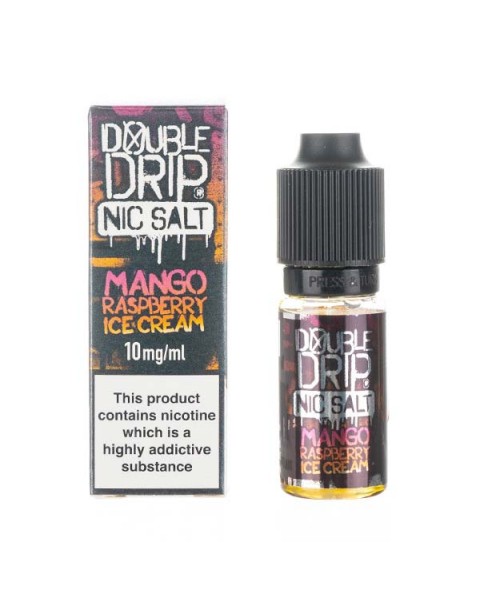 Mango Raspberry Ice Cream Nic Salt E-Liquid by Double Drip