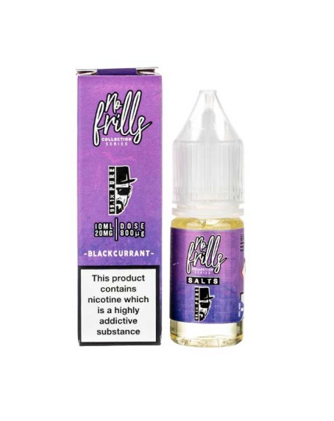 Blackcurrant Nic Salt E-Liquid by No Frills 99.1% Pure