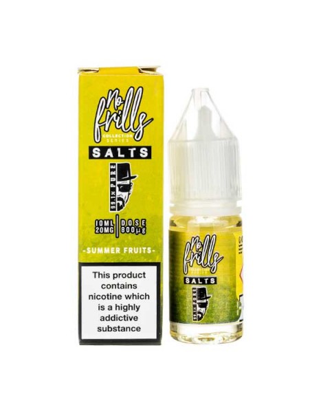 Summer Fruits Nic Salt E-Liquid by No Frills 99.1% Pure