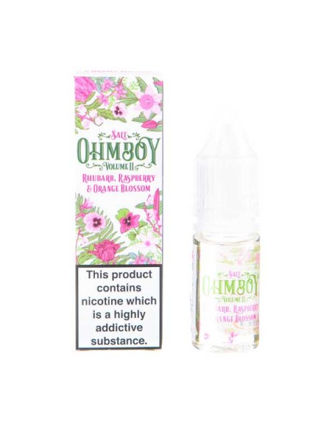 Rhubarb, Raspberry, Orange Blossom Nic Salt E-Liquid by Ohm Boy