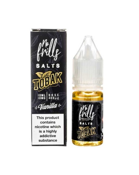 Vanilla Tobacco Nic Salt E-Liquid by No Frills