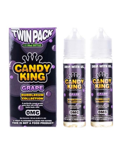 Grape Bubblegum Shortfill (Twin Pack) by Candy King