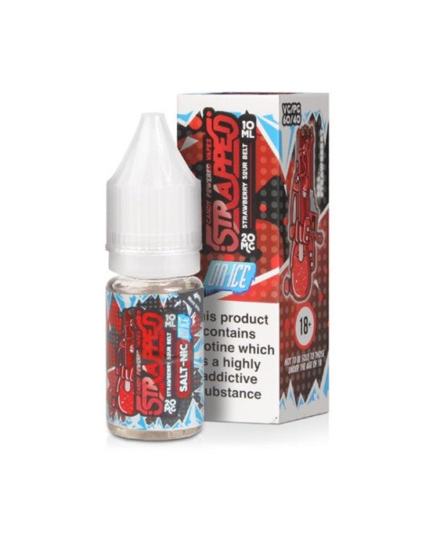 Strawberry Sour Belt ON ICE Nic Salt E-Liquid by Strapped