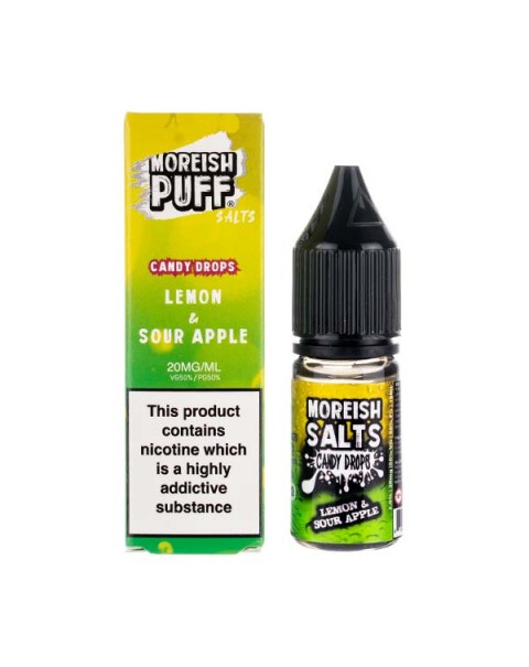 Lemon & Sour Apple Candy Nic Salt E-Liquid by Moreish Puff