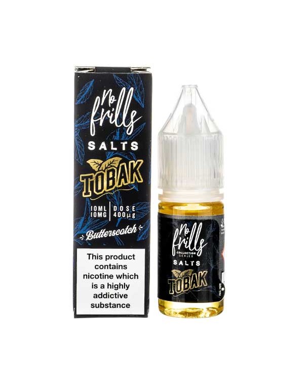 Butterscotch Tobacco Nic Salt E-Liquid by No Frill...