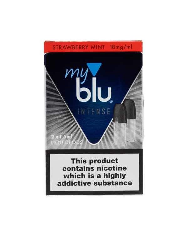 Intense Strawberry Mint myBlu Nic Salt Pods by Blu