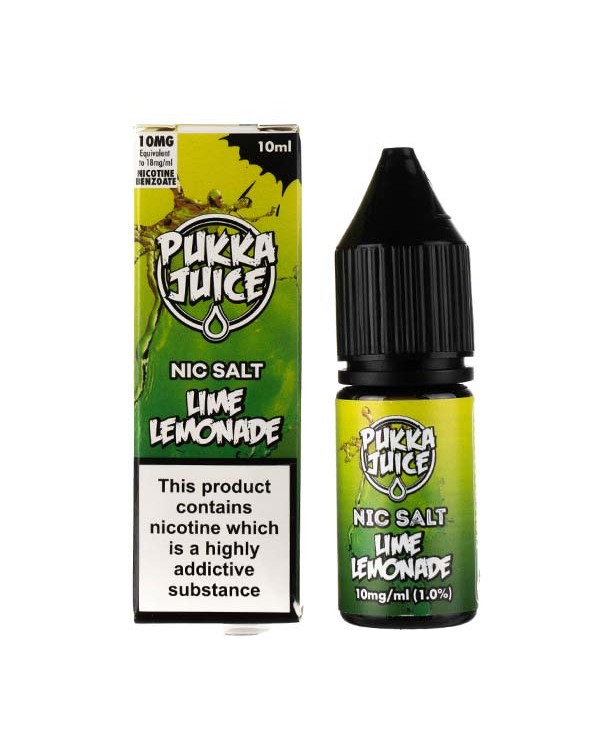 Lime Lemonade Nic Salt E-Liquid by Pukka Juice