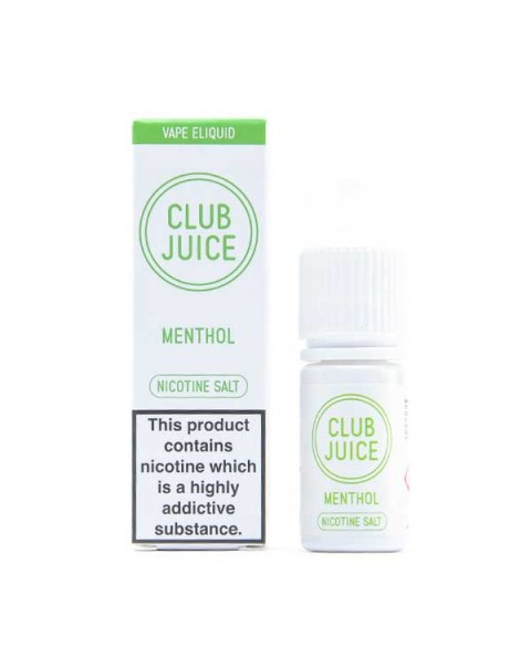 Menthol Nic Salt E-Liquid by Club Juice