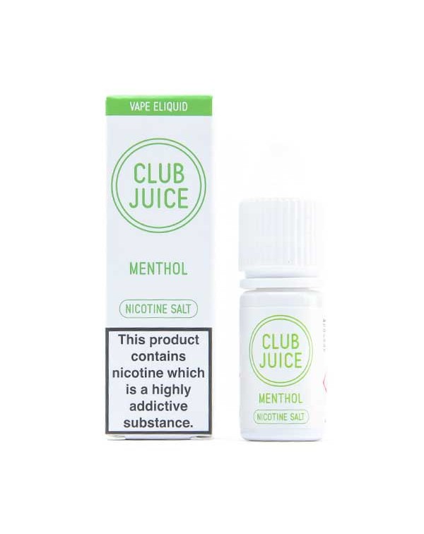 Menthol Nic Salt E-Liquid by Club Juice