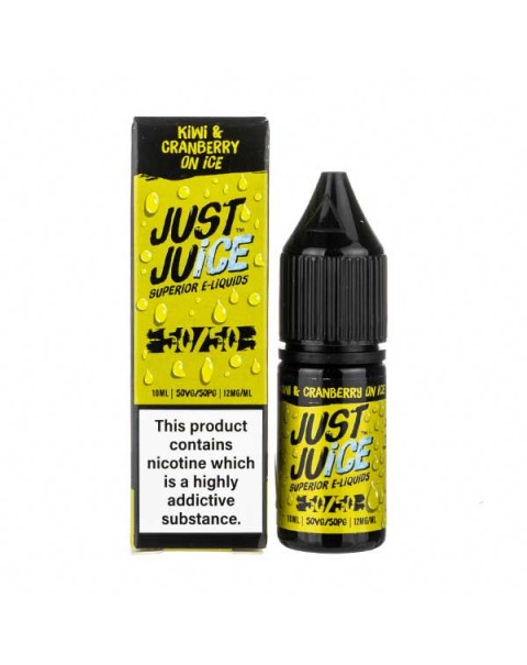 Kiwi & Cranberry on Ice 50/50 E-Liquid by Just Juice