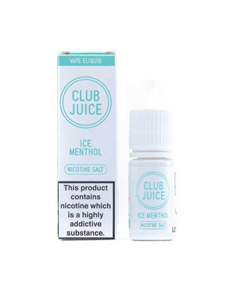 Ice Menthol Nic Salt E-Liquid by Club Juice