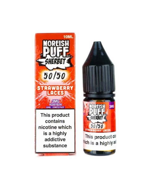 Strawberry Laces Sherbet 50/50 E-Liquid by Moreish Puff