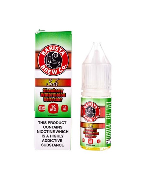 Strawberry Watermelon Refresher Nic Salt E-Liquid by Barista Brew