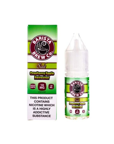 Cranberry Apple Refresher Nic Salt E-Liquid by Barista Brew