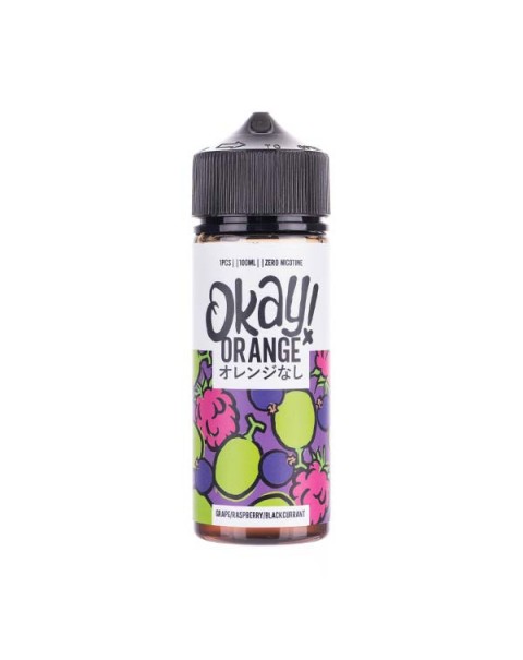 Grape Raspberry Blackcurrant 100ml Shortfill E-Liquid by Okay! Orange