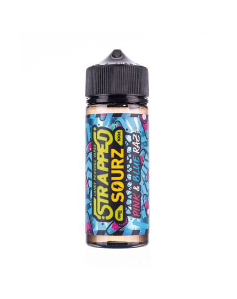 Pink and Blue Raz Shortfill E-Liquid by Strapped Sourz