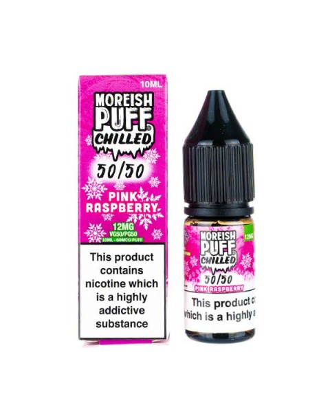 Pink Raspberry Chilled 50/50 E-Liquid by Moreish Puff