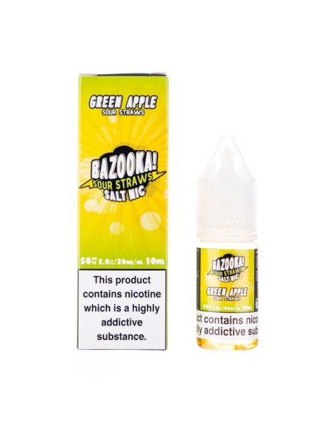 Green Apple Sour Nic Salt E-Liquid by Bazooka!