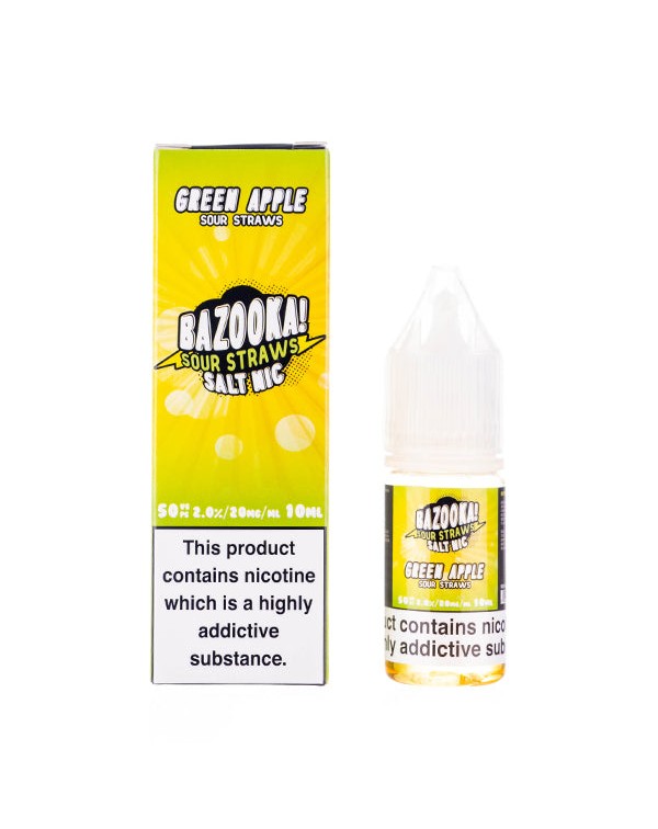 Green Apple Sour Nic Salt E-Liquid by Bazooka!