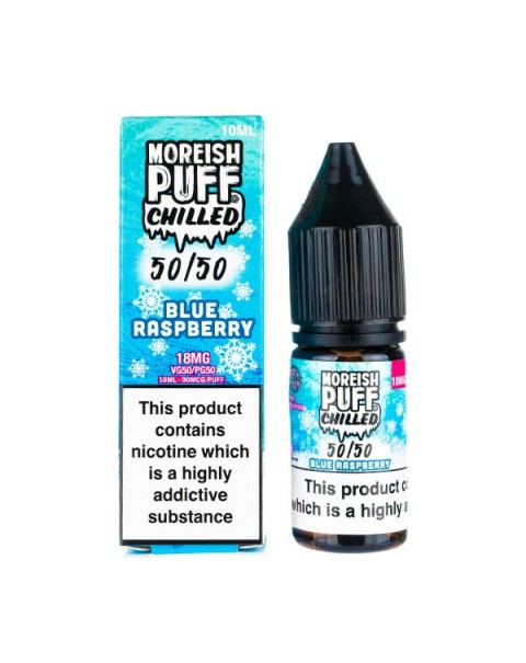 Blue Raspberry Chilled 50/50 E-Liquid by Moreish Puff