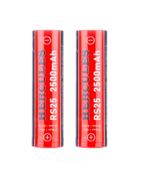 Hercules RS25 2500mAh 18650 Battery By FumyTech - 2 Pack