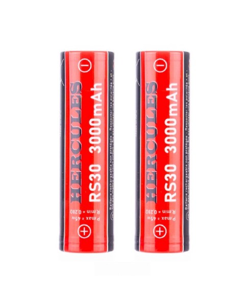 Hercules RS30 3000mAh 18650 Batteries By FumyTech - 2 Pack